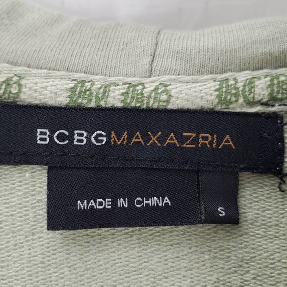 BCBG Maxazria Hooded Jacket Size S Paisley Embroidered Forest Fairy Green Boho - Picture 5 of 7